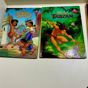 Disney’s Tarzan and the jungle book 2 hardback wonderful world of reading books